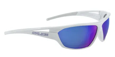 Salice 002 Rw 040 Men's Sunglasses White Size 77 In Blue