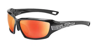 Salice 003 Rw Nero/rw Rosso Occhiali Da Sole Neri Per Uomo In Black