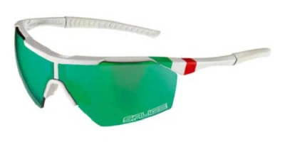 Salice 004 Ita Bianco/rw Verde Men's Sunglasses White Size Standard