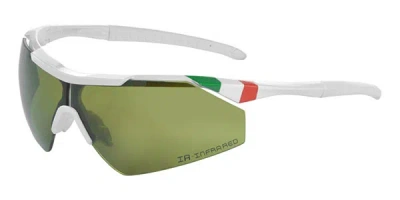Salice 004 Ita Ir Bianco/rw Verde Men's Sunglasses White Size Standard