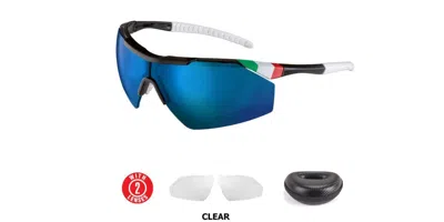 Salice 004 Ita Rw 164 Cl Men's Sunglasses Black Size 145 In Blue