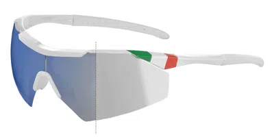 Salice 004 Ita Rwx Bianco/rw Blu Men's Sunglasses White Size Standard