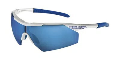 Salice 004 Rwx Bianco/rw Blu Occhiali Da Sole Bianchi Per Uomo In White