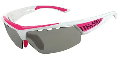 Salice 005 Crx B With Grigi Lens Bianco-fucsia/rw Blu Occhiali Da Sole Bianchi Per Uomo In Pink