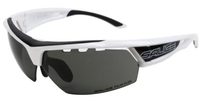 Salice 005 Crx B With Grigi Lens Bianco-nero/rw Nero Occhiali Da Sole Bianchi Per Uomo In Black