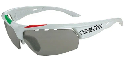 Salice 005 Ita Crx With Grigi Lens Bianco/rw Verde Occhiali Da Sole Bianchi Per Uomo In Multi