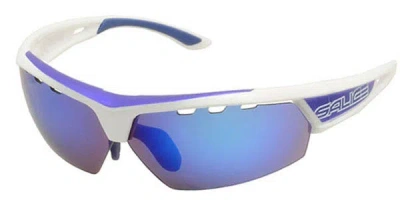 Salice 005 Rw B Bianco-blu/rw Blu Men's Sunglasses White Size 72