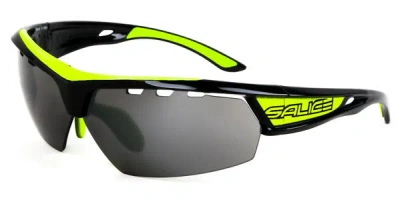 Salice 005 Rw B Nero-giallo/rw Nero Men's Sunglasses Black Size 72 In Multi