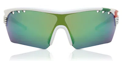 Salice 006 Ita Bianco/rw Verde Men's Sunglasses White Size 137