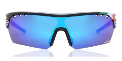 Salice 006 Ita Rwp Polarized Nero/rw Blu Men's Sunglasses Black Size Standard