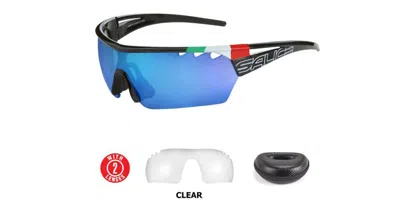 Salice 006 Rw 182 Cl Men's Sunglasses Black Size 155 In Blue
