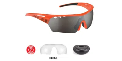 Salice 006 Rw 184 Cl Men's Sunglasses Orange Size 155 In Gold