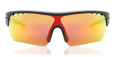 Salice 006 Rw Nero/rw Rosso Occhiali Da Sole Neri Per Uomo In Black