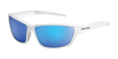 Salice 007 Rw Bianco/rw Blu Occhiali Da Sole Bianchi Per Uomo In White
