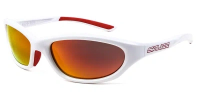 Salice 009 Rw Bianco/rw Rosso Men's Sunglasses White Size Standard In Yellow