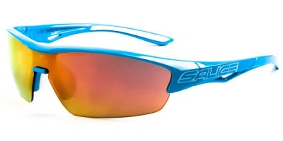 Salice 011 Rw Turchese/rw Rosso Occhiali Da Sole Blu Per Uomo In Multi