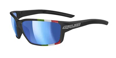 Salice 014 Ita Nero/rw Blu Men's Sunglasses Black Size Standard