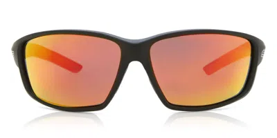 Salice 014 Rw Nero/rw Rosso Occhiali Da Sole Neri Per Uomo In Black