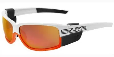 Salice 015 Rw Bianco/rw Rosso Men's Sunglasses White Size Standard In Multi