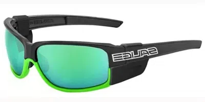 Salice 015 Rw Nero/rw Verde Men's Sunglasses Black Size Standard