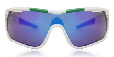 Salice 016 Ita Bianco/rw Blu Men's Sunglasses White Size Standard