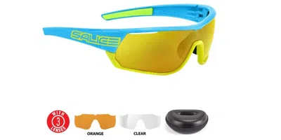 Salice 016 Rw 054 Cl Or Men's Sunglasses Blue Size 134 In Yellow
