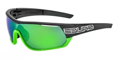 Salice 016 Rw Nero/rw Verde Men's Sunglasses Black Size 134