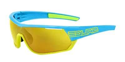 Salice 016 Rwx Turchese/rw Giallo Occhiali Da Sole Blu Per Uomo In Green