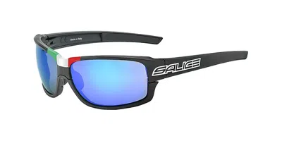 Salice 017 Ita Rwx Nero/rw Blu Men's Sunglasses Black Size Standard