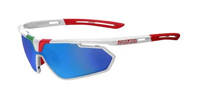 Salice 018 Ita Rwp Bianco/rw Blu Occhiali Da Sole Bianchi Per Uomo In Blue
