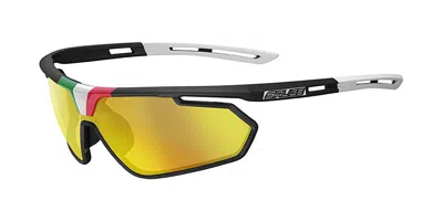 Salice 018 Ita Rwp Nero/rw Giallo Occhiali Da Sole Neri Per Uomo In Yellow