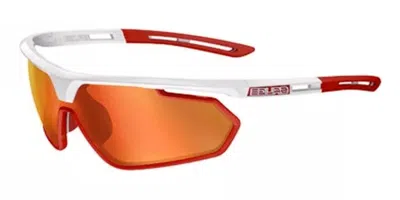 Salice 018 Rw Bianco/rw Rosso Men's Sunglasses White Size 137 In Brown