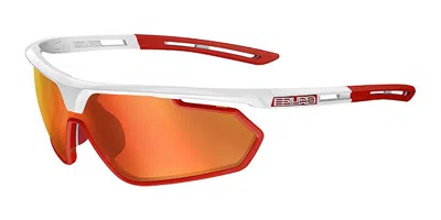 Salice 018 Rwp Bianco/rw Rosso Occhiali Da Sole Bianchi Per Uomo In Orange