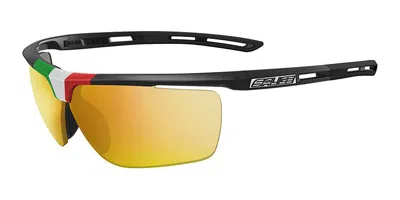 Salice 019 Ita Rwx Nero/rw Giallo Men's Sunglasses Black Size Standard