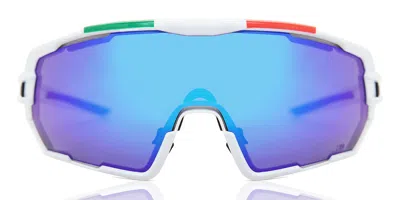 Salice 020 Ita Bianco/rw Blu Men's Sunglasses White Size 138