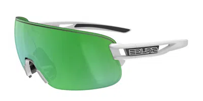 Salice 021 Rwx Bianco/rw Verde Occhiali Da Sole Bianchi Per Uomo In Green