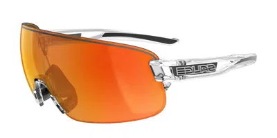 Salice 021 Rwx Cristallo/rw Rosso Occhiali Da Sole Chiari Per Uomo In Orange