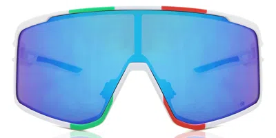 Salice 022 Ita Bianco/rw Blu Occhiali Da Sole Bianchi Per Uomo In Blue