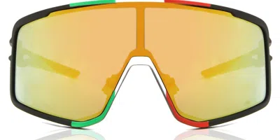 Salice 022 Ita Nero/rw Giallo Occhiali Da Sole Bianchi Per Uomo In Green