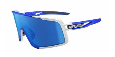 Salice 022 Rw Bianco/rw Blu Occhiali Da Sole Bianchi Per Uomo In Blue