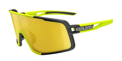 Salice 022 Rw Nero/rw Giallo Occhiali Da Sole Gialli Per Uomo In Green