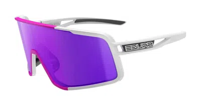 Salice 022 Rwx Bianco/rw Viola Occhiali Da Sole Bianchi Per Uomo In Purple