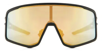 Salice 022 Rwx Nero/rw Oro Occhiali Da Sole Neri Per Uomo In Black