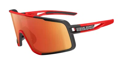 Salice 022 Rwx Nero/rw Rosso Occhiali Da Sole Rossi Per Uomo In Orange
