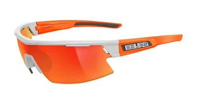 Salice 025 Rw Bianco/rw Rosso Occhiali Da Sole Bianchi Per Uomo In Orange
