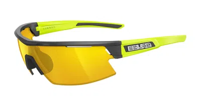 Salice 025 Rw Nero/rw Giallo Occhiali Da Sole Neri Per Uomo In Green