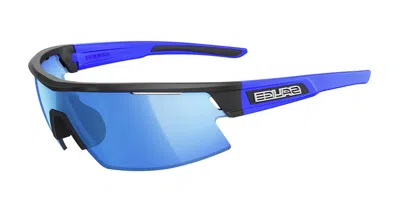 Salice 025 Rwp Polarized Nero/rw Blu Occhiali Da Sole Neri Per Uomo In Blue