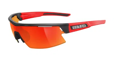 Salice 025 Rwp Polarized Nero/rw Rosso Occhiali Da Sole Neri Per Uomo In Orange