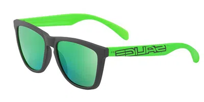 Salice 3047 Rw Nero-verde/rw Verde Occhiali Da Sole Neri Per Uomo In Black