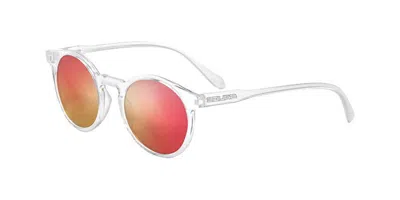 Salice 38 Rw Cristallo/rw Rosso Occhiali Da Sole Chiari Per Uomo In White